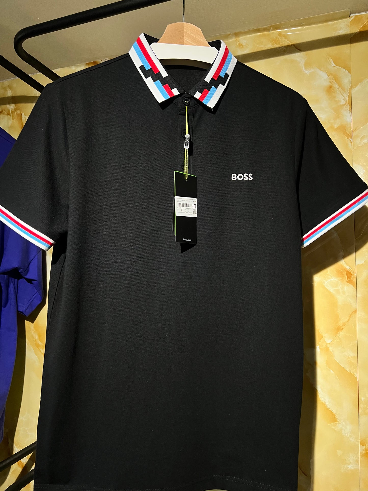 Boss Playera Polo Negra