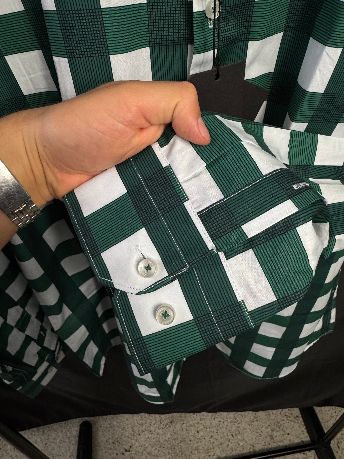 Camisa Prada Verde Cuadros UA