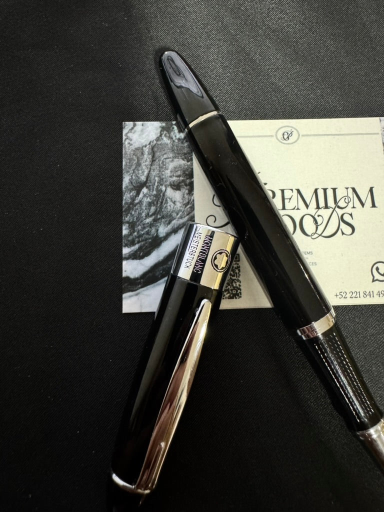 Pluma Mont Blanc Classic Negro con Plata