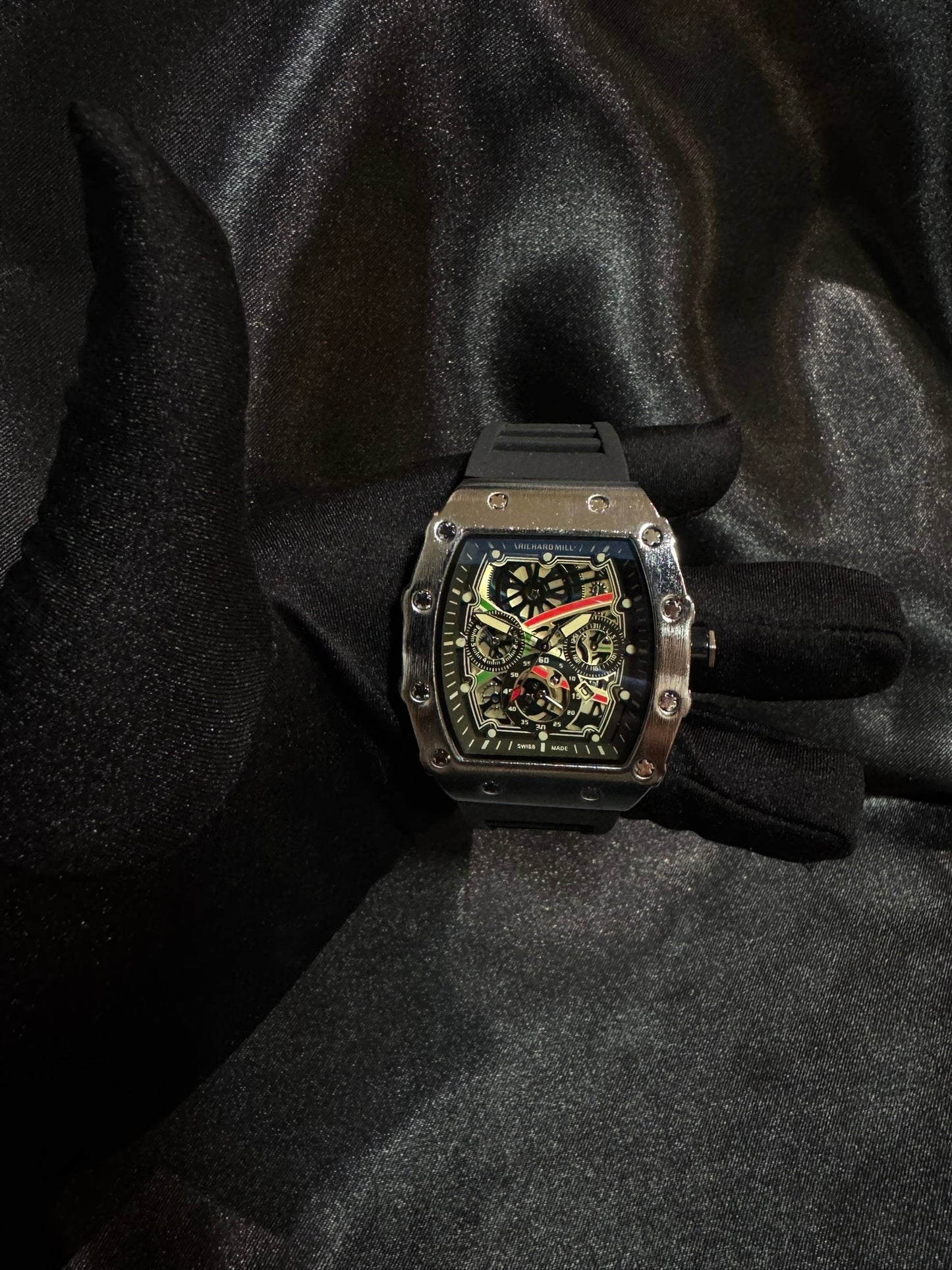 Reloj Richard Mille Caucho Negro