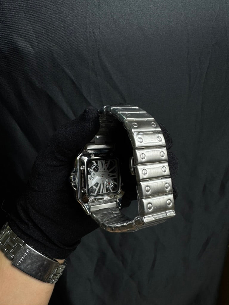 Reloj Cartier Santos Skeleton Plata