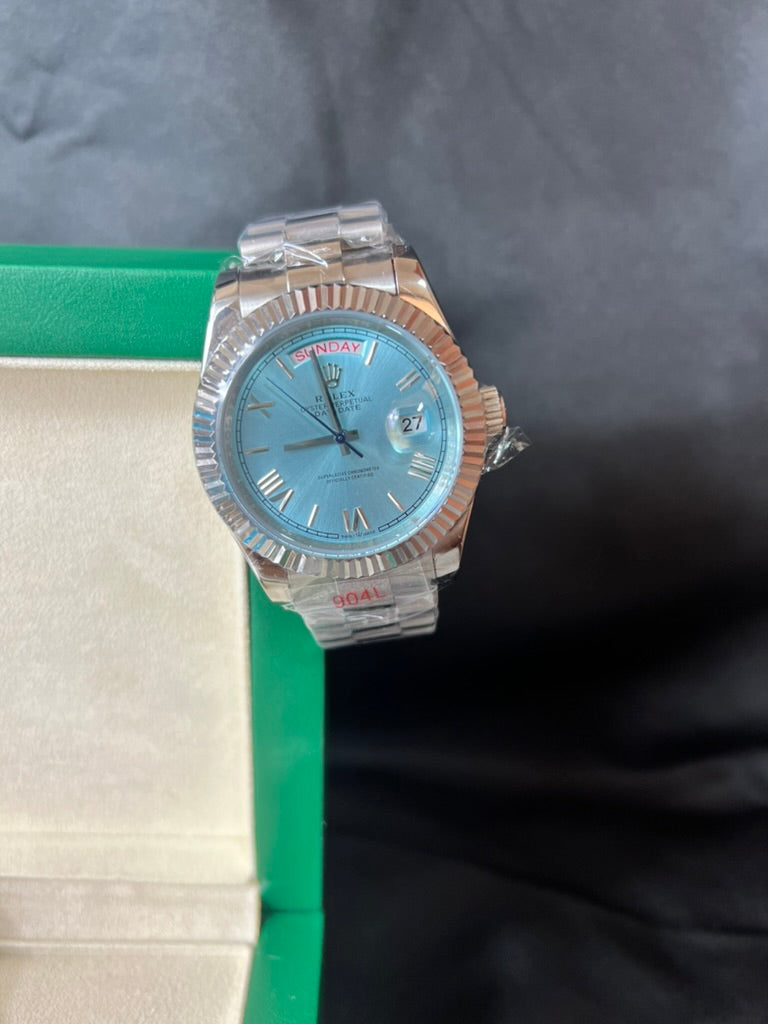 Rolex Day Date Blue Ligt