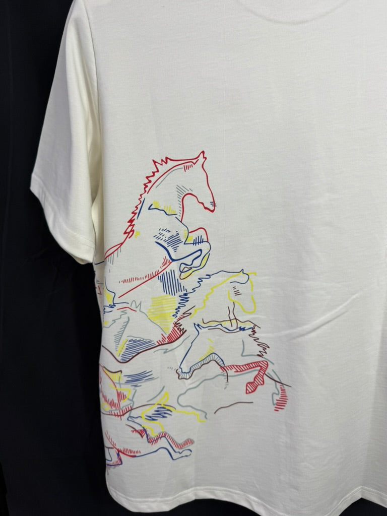 Playera Hermes Cavalcade Blanca UA