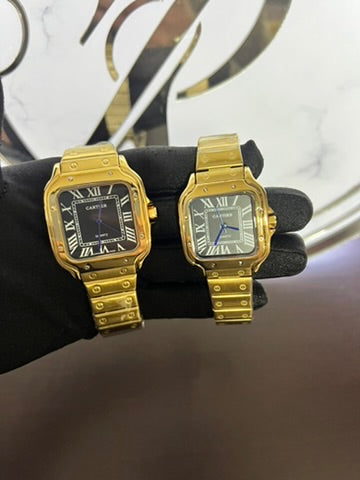 Cartier Pareja Dorado cara Negra