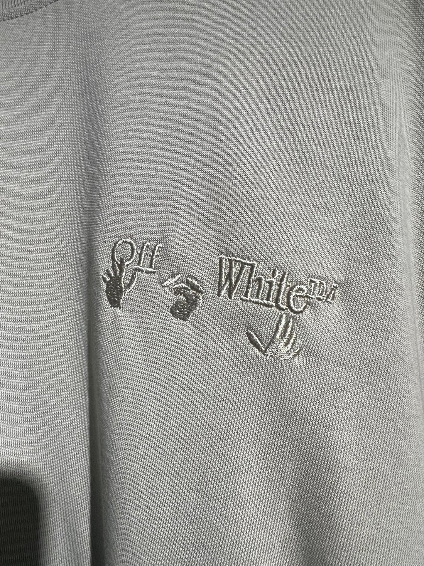 Off-White “Hands Arrows” Embroidered Sage Green