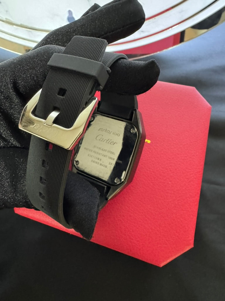 Reloj Cartier Negro Caucho
