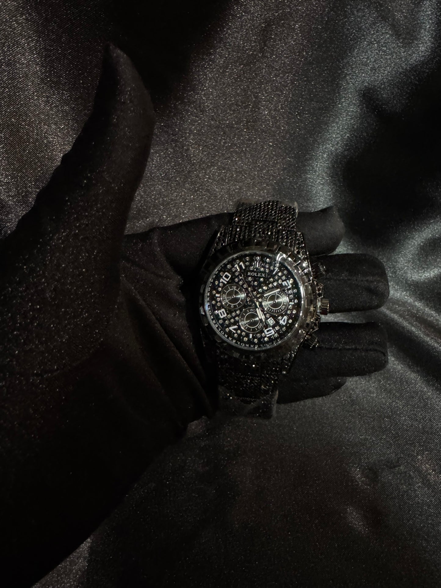 Reloj Rolex Full Ice Negro