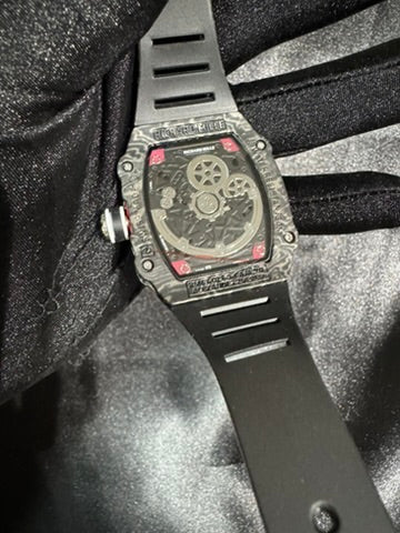 Richard Mille 67-02 Full Black Con Caucho Negro