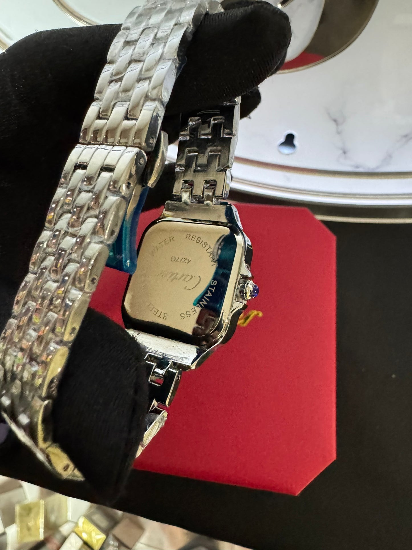 Reloj Cartier Panthere Plata con Piedras