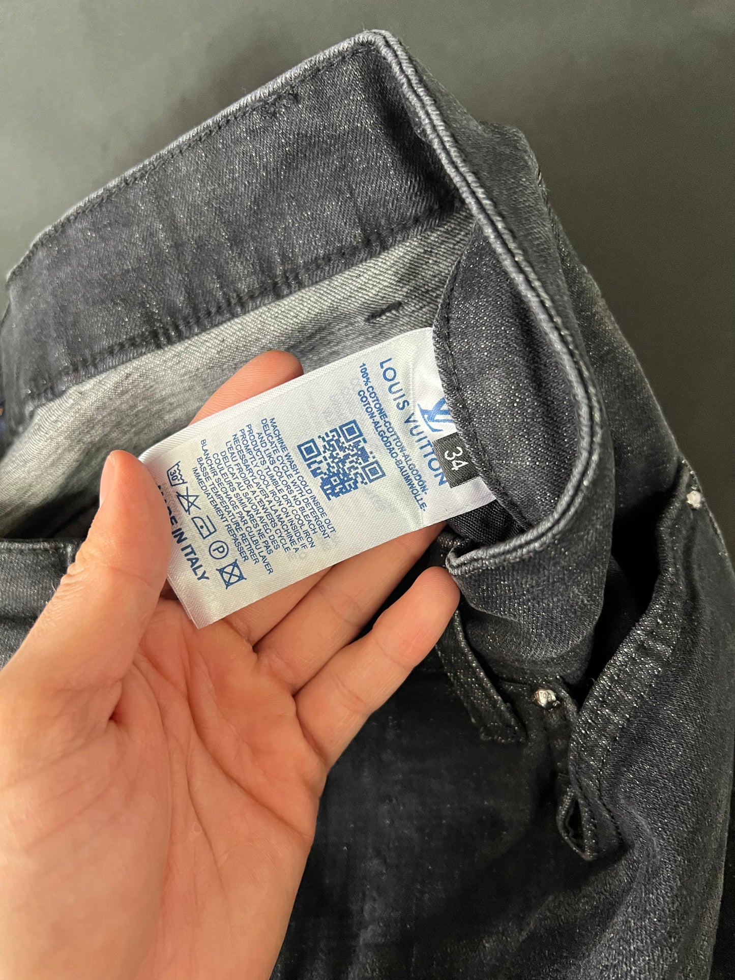 Jeans Louis Vuitton Negros Monogram Bordados
