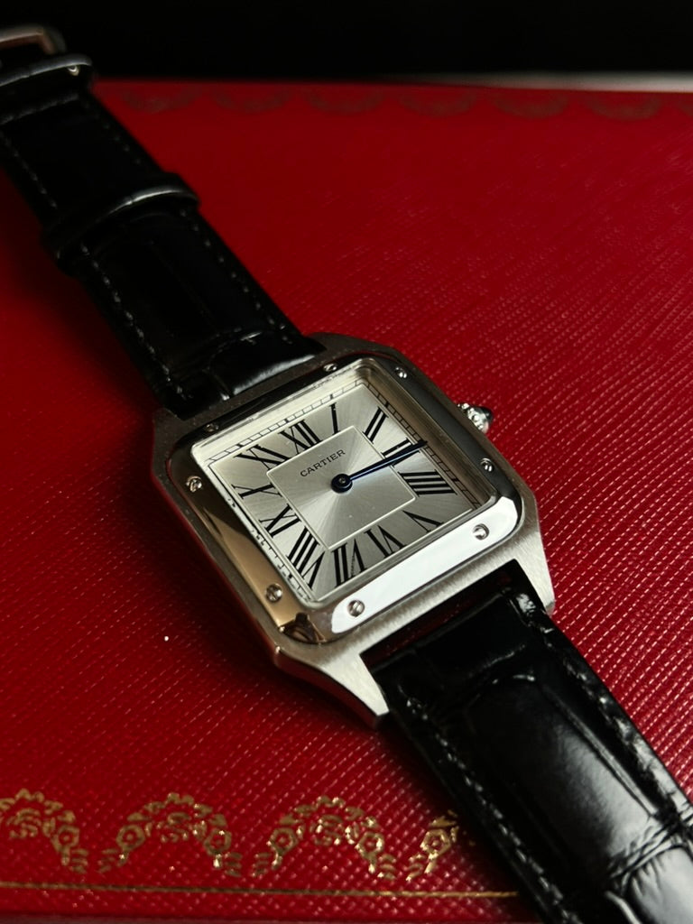 Cartier – Santos-Dumont Large Steel Silver Dial