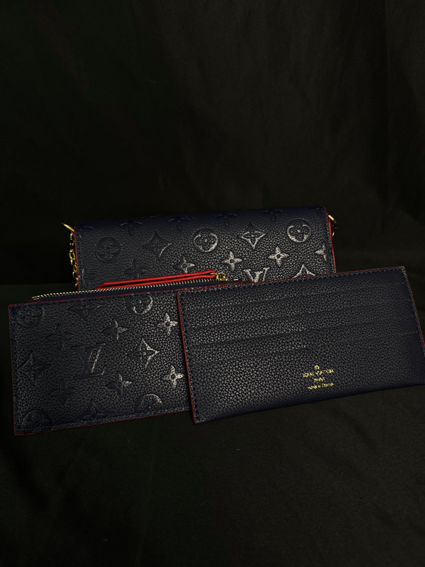 Louis Vuitton Felicie Pochette Navy Blue 3PZ
