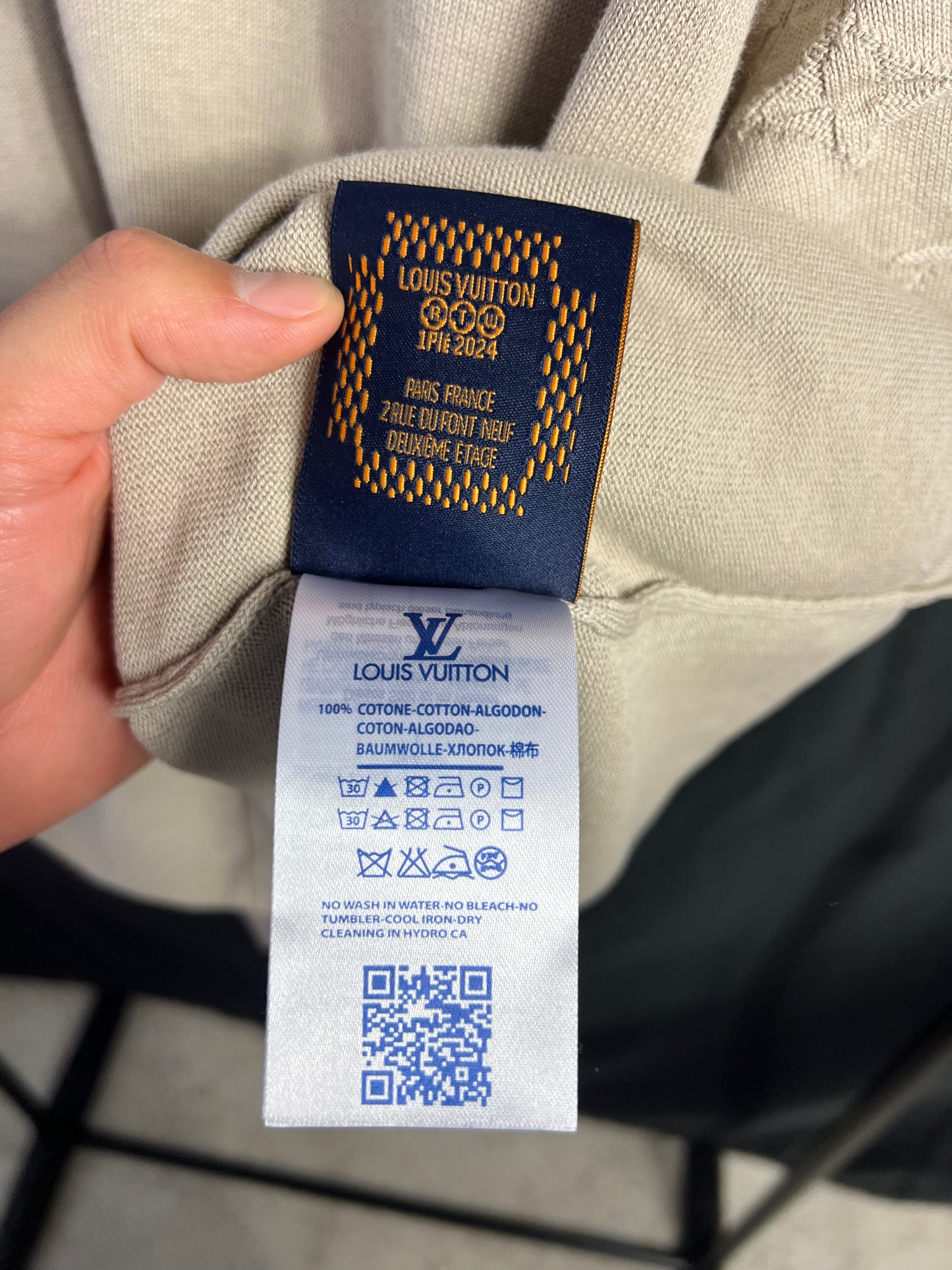 Playera Punto Louis Vuitton Monograma Beige UA