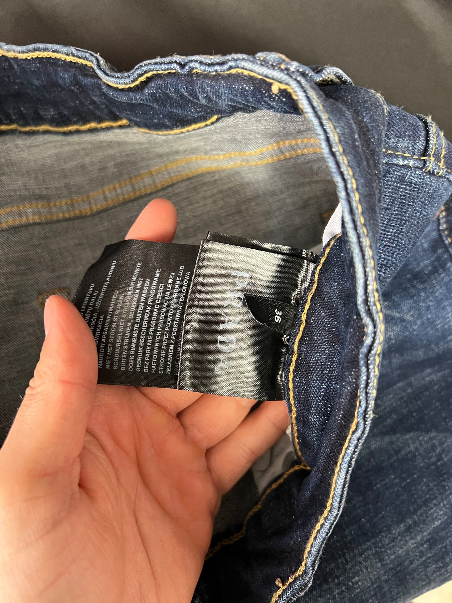 Jeans Prada Azul Placa