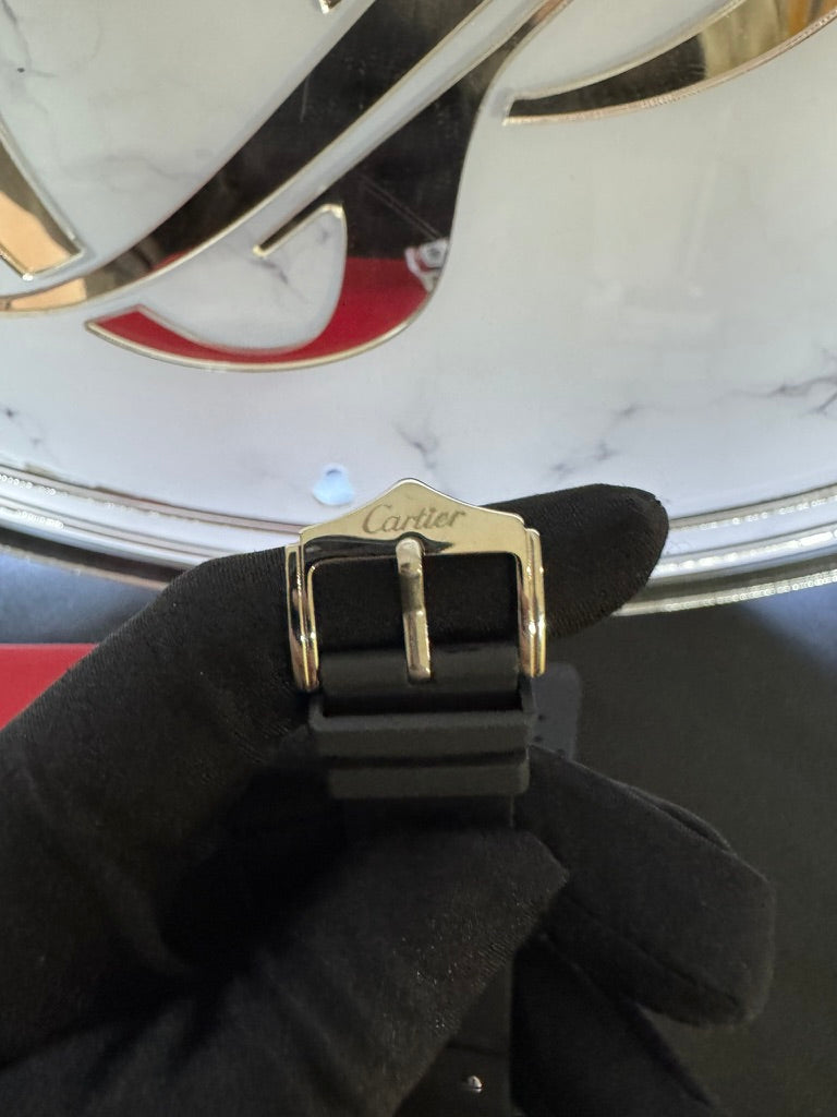 Reloj Cartier Santos Skeleton Caucho con Piedras