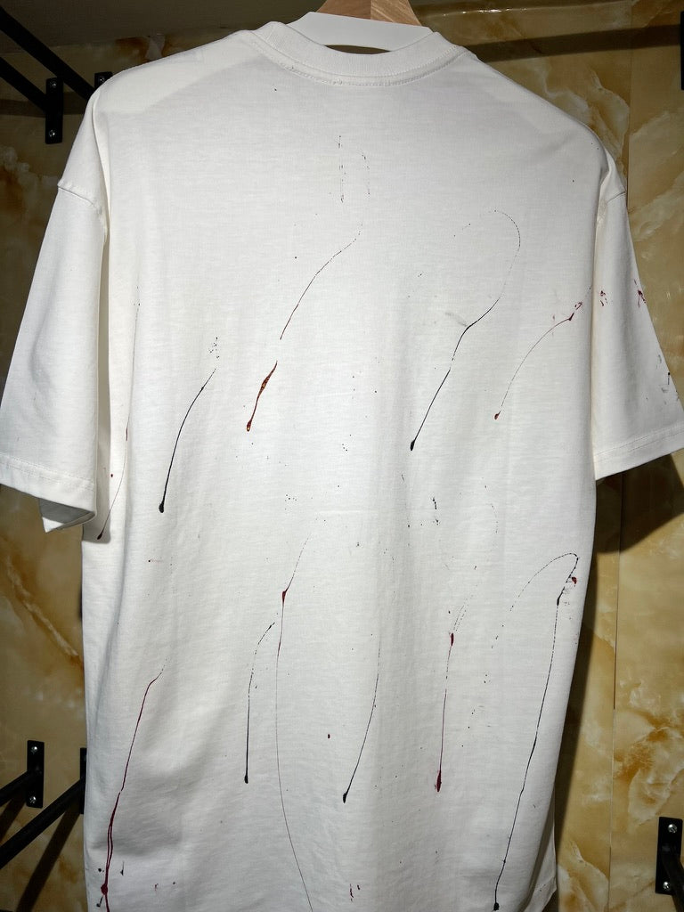 AMI Heart A Splatter Tee Blanca