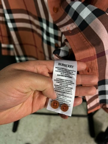 Camisa Burberry Clasica Naranja UA