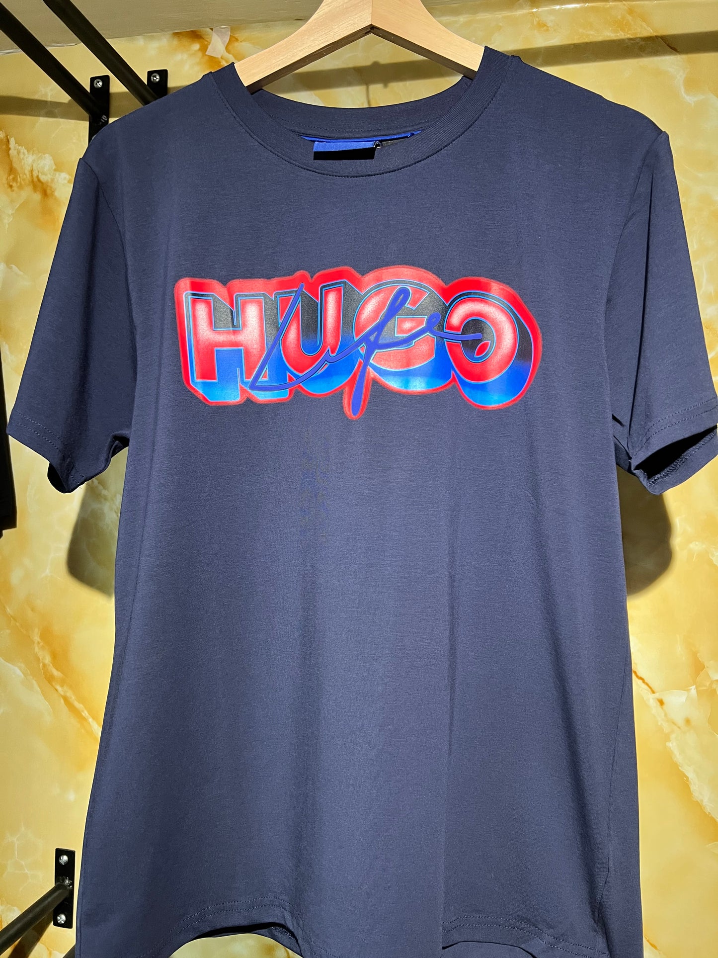 Hugo Grafity Playera Spandex Color Azul 01