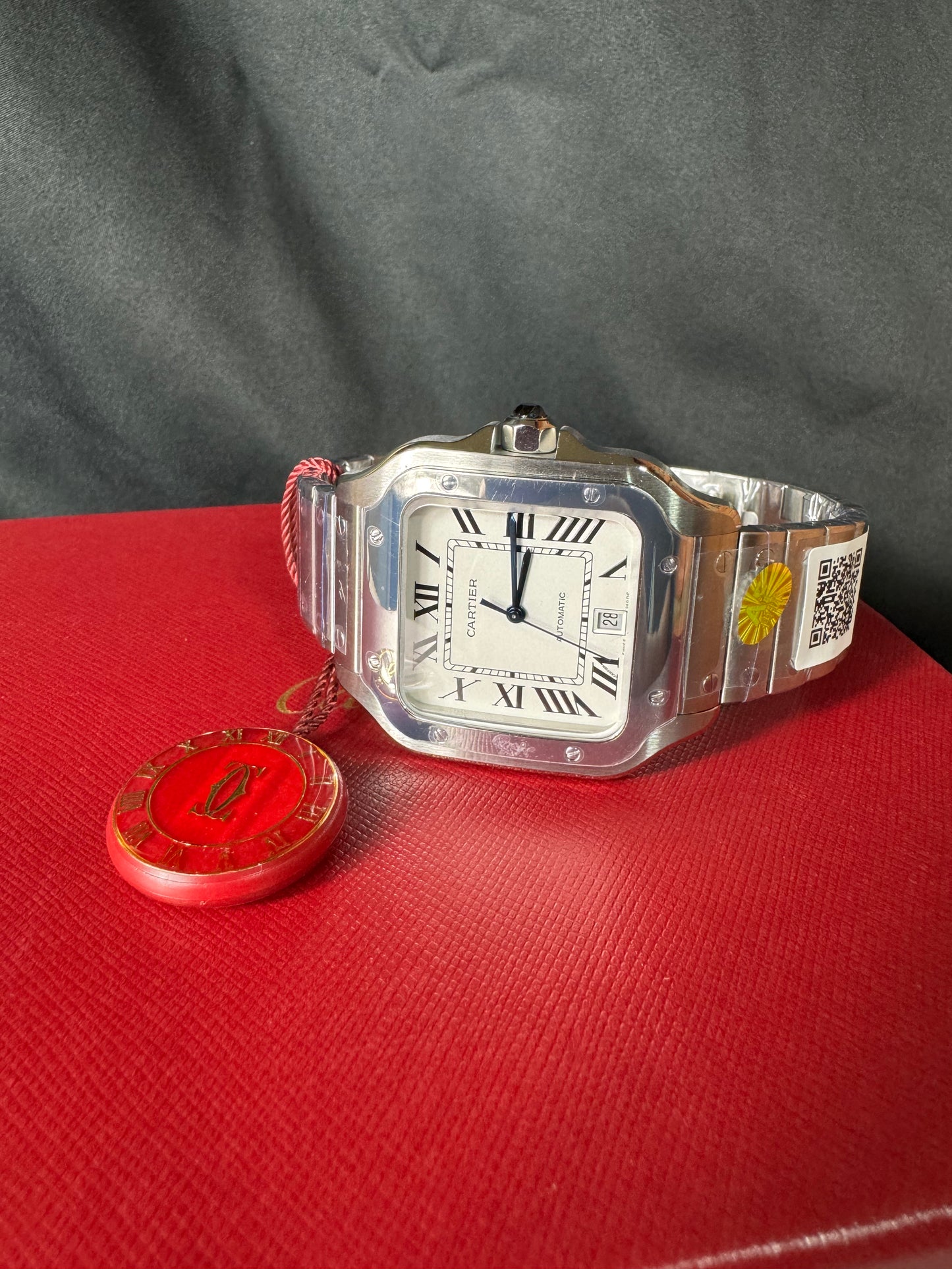 Cartier Santos Plata Suizo