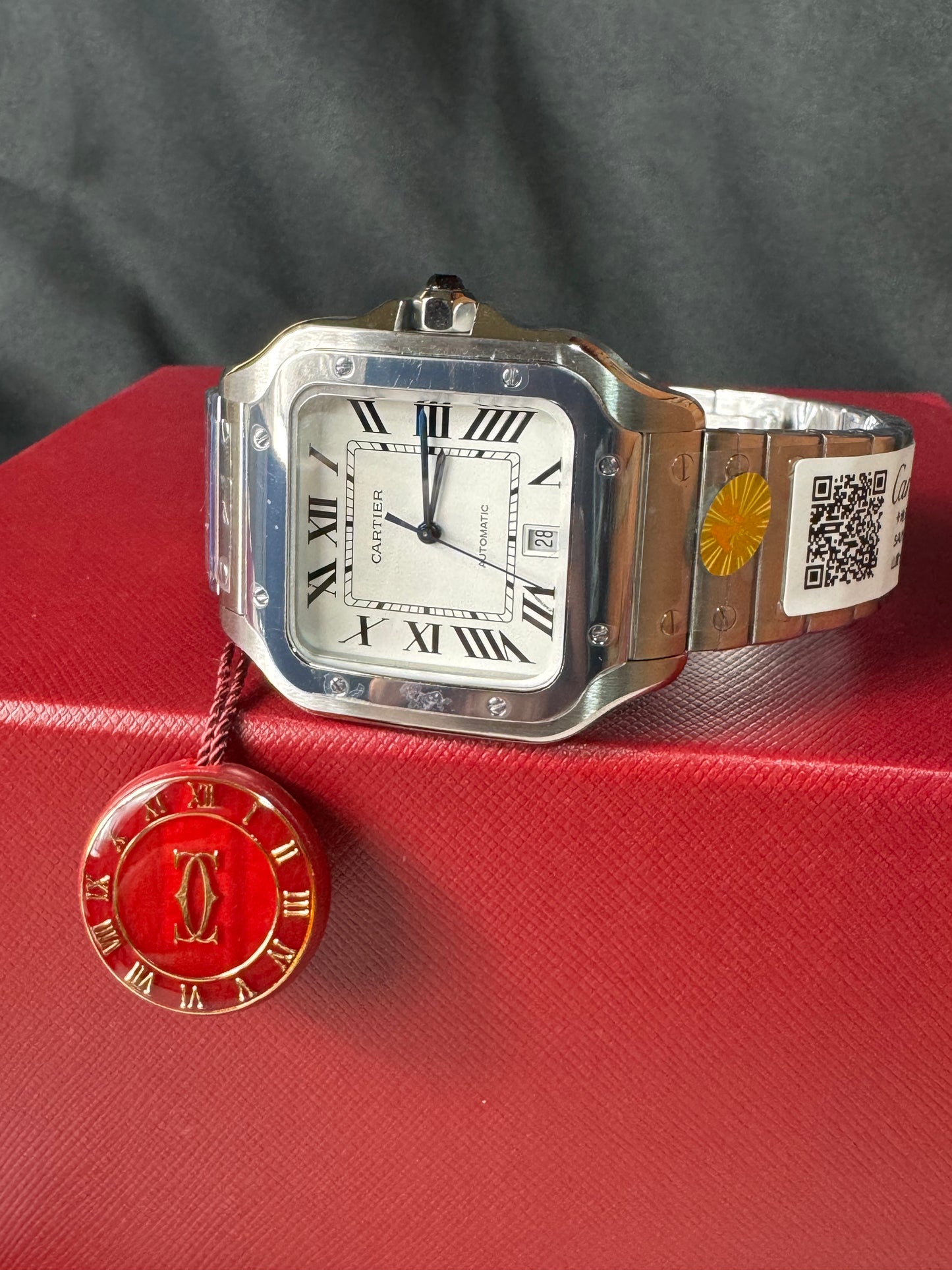 Cartier Santos Plata Suizo