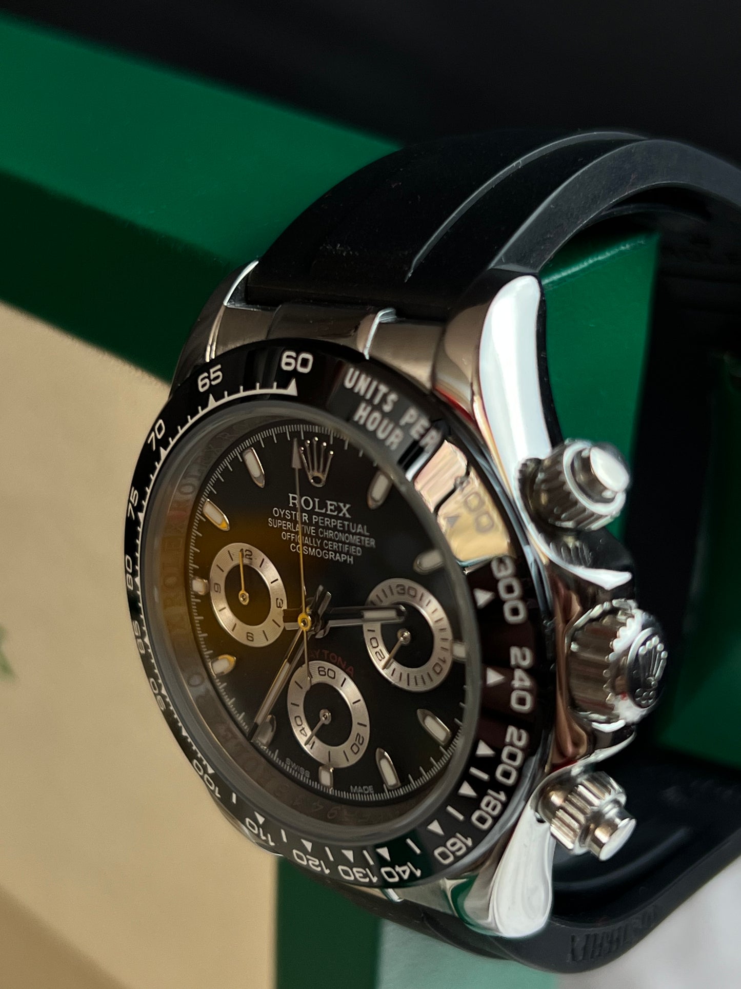 Rolex Daytona "Black w/Oysterflex"