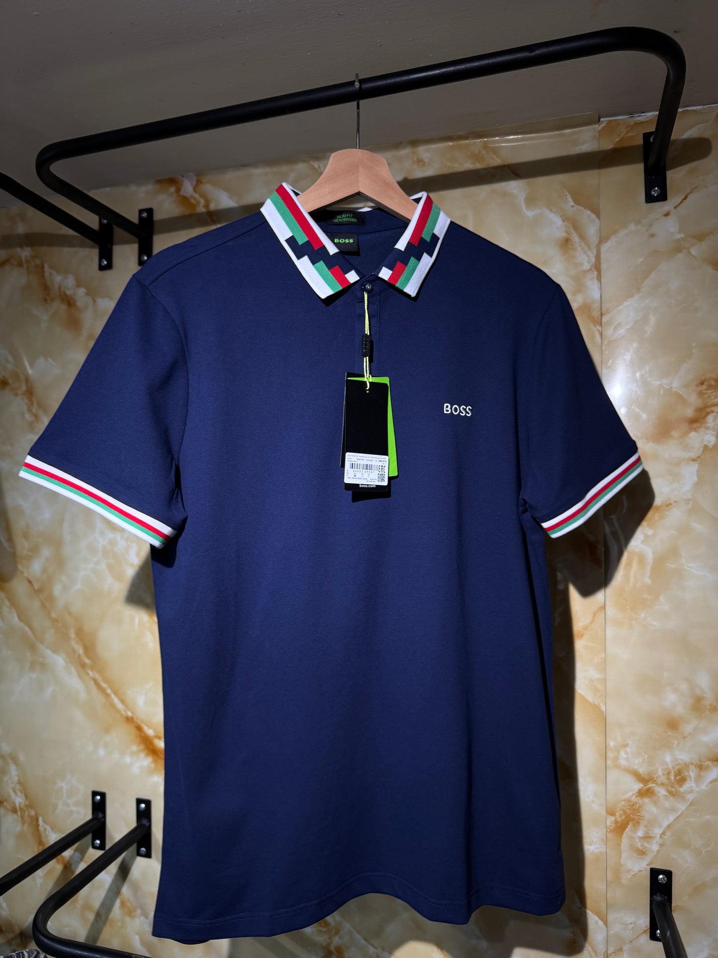 Boss Playera Polo Azul