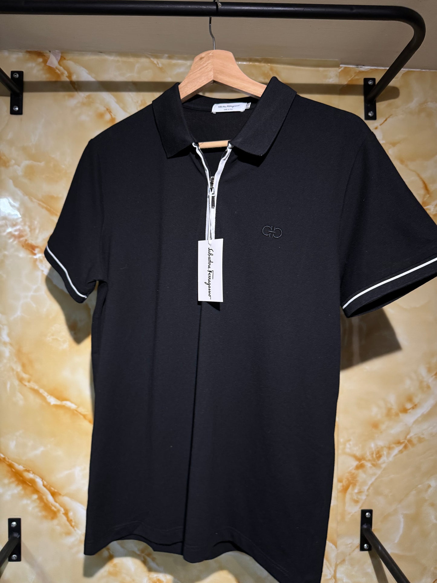 Ferragamo Playera Polo Mini Logo