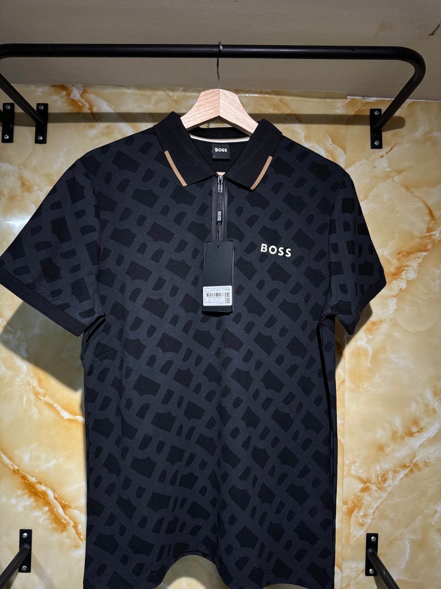 Boss Playera Polo Negra B