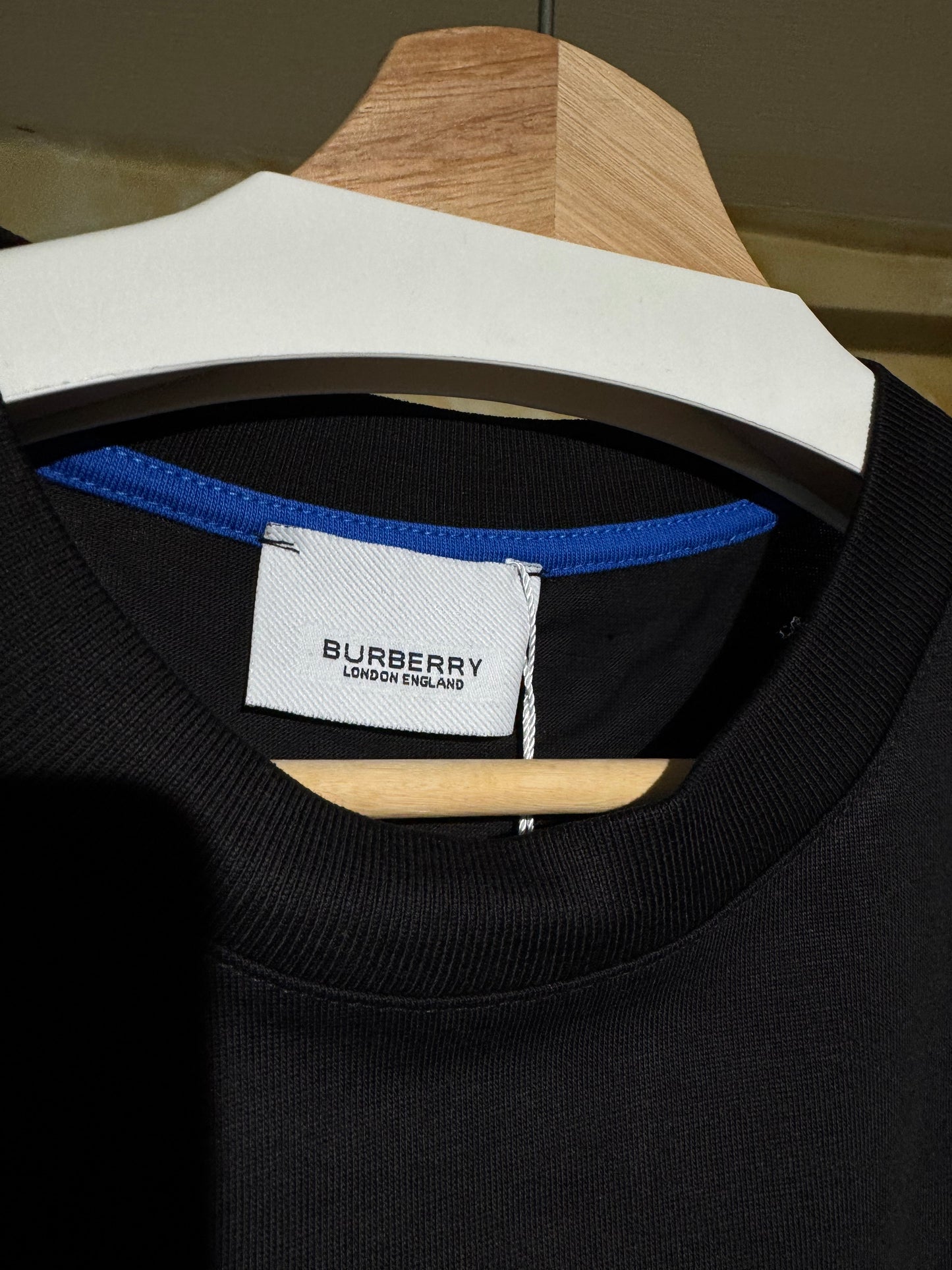 Burberry Knight Shoulder Patch Tee – Black