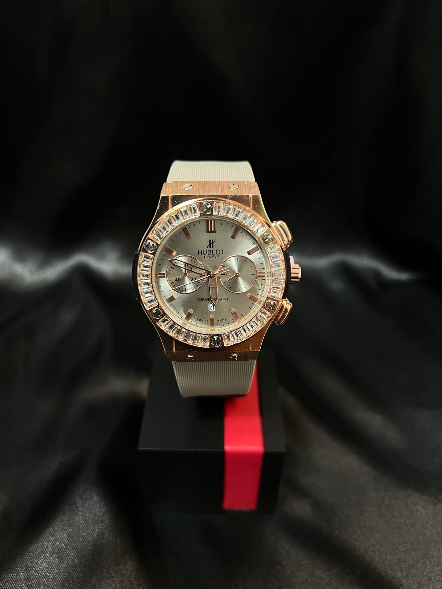 Hublot Cronograph Oro Rosa Blanco AA
