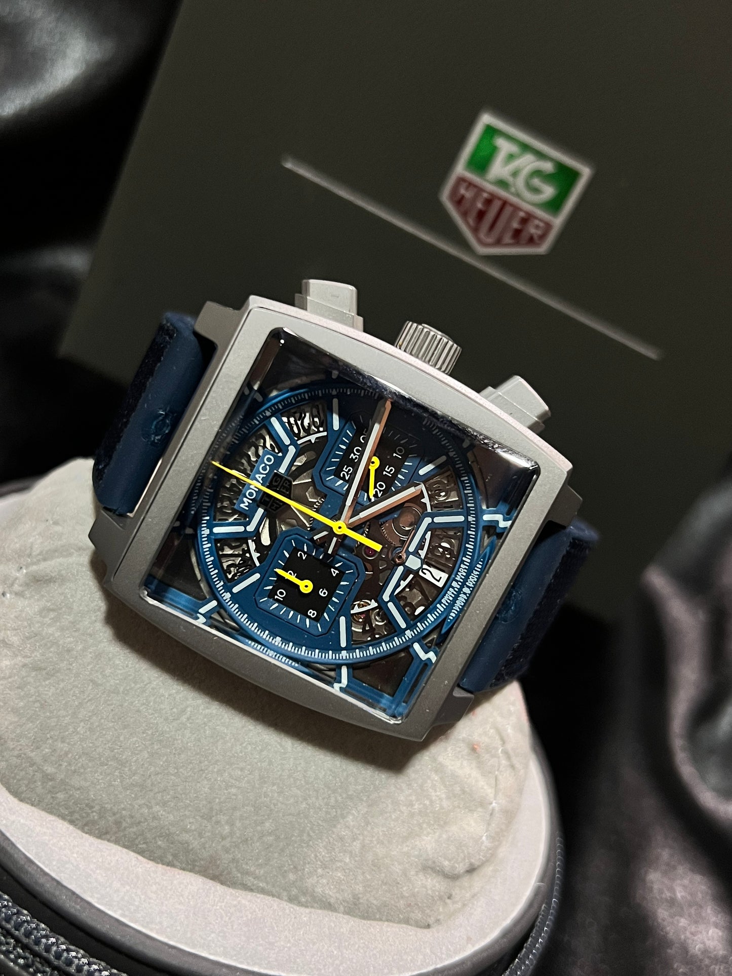 Tag Heuer Monaco Titanio Azul Rey