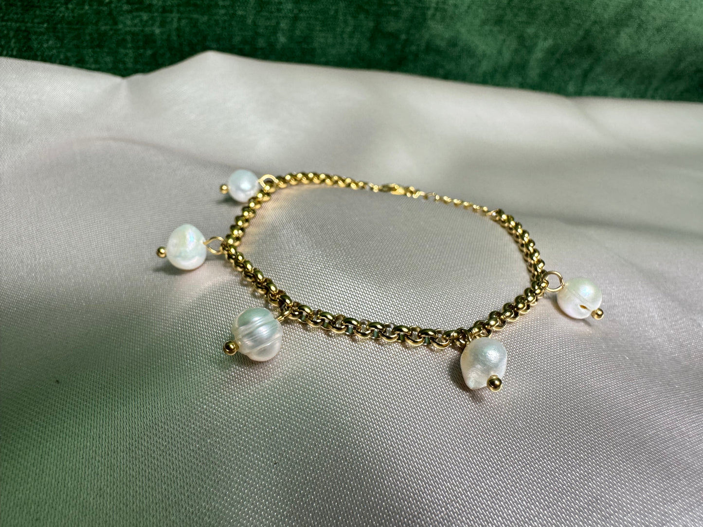 Pulsera Oro Perlas