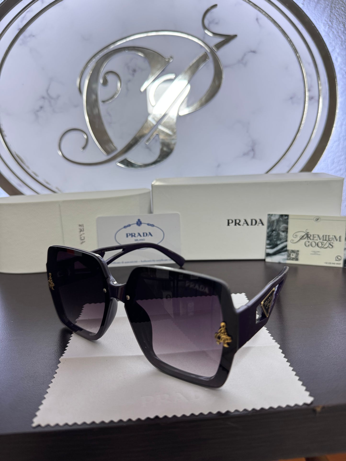Lentes Prada Negros Cuadrados