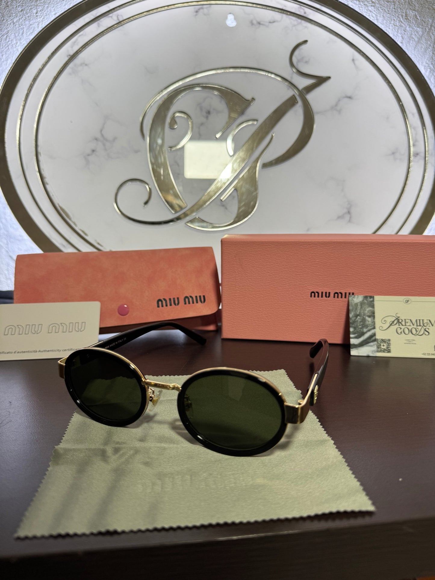 Lentes Miu Miu Negro Circulares