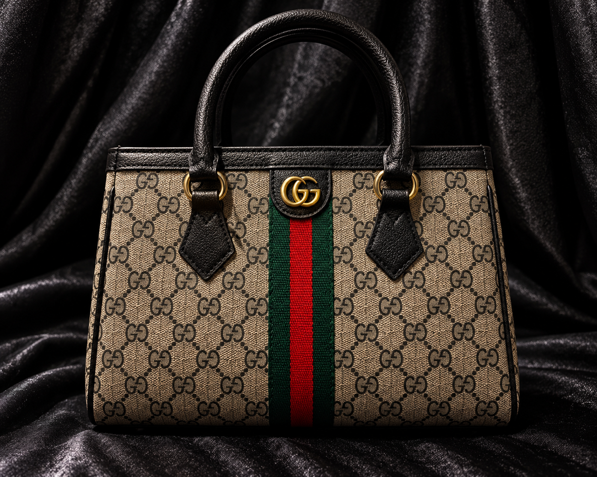 Gucci Ophidia GG Supreme Tote Beige con Negro