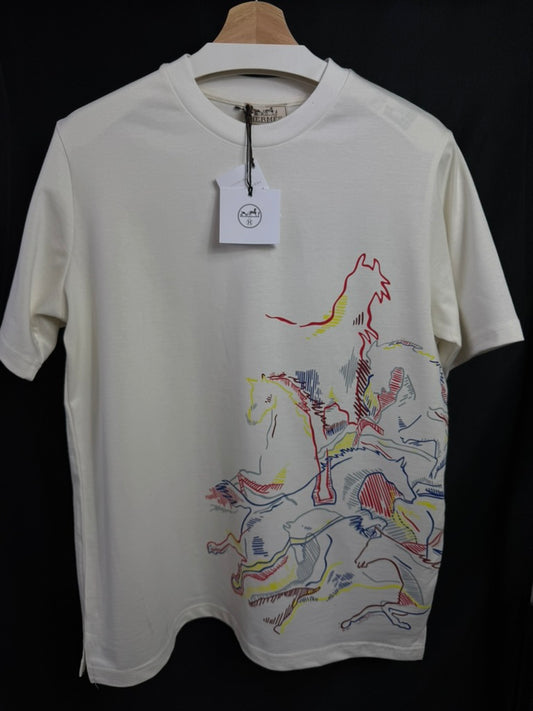 Playera Hermes Cavalcade Blanca UA
