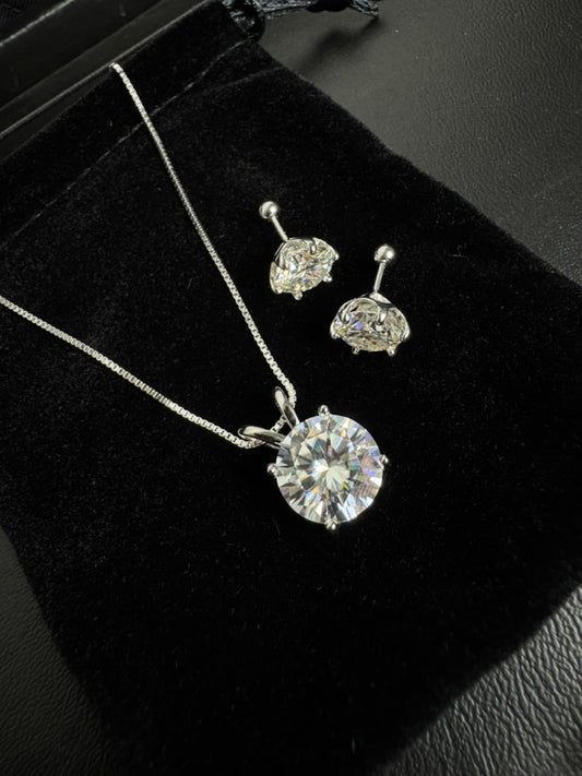 Juego de Moissantas Collar y Aretes