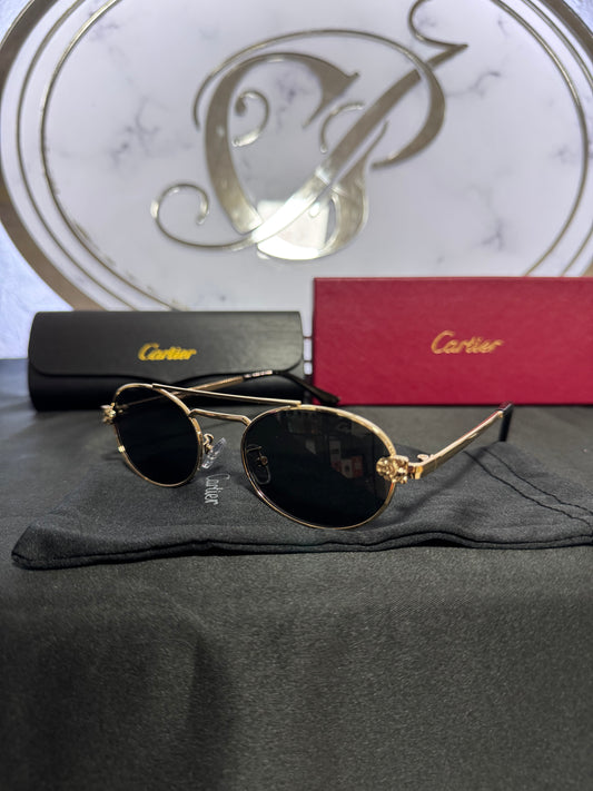 Lentes Cartier Negros Con Dorado