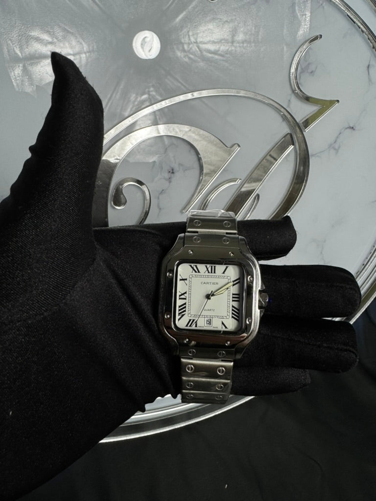 Reloj Cartier Santos Plata
