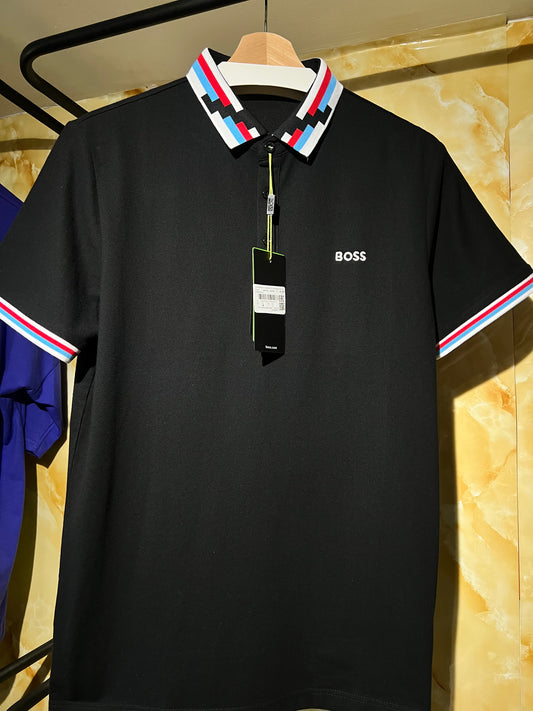 Boss Playera Polo Negra