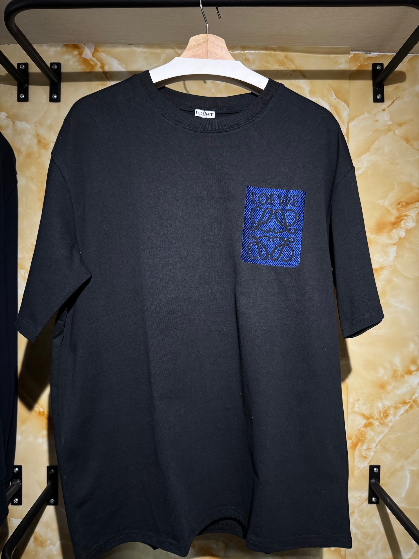 Loewe – Anagram Pocket Patch T-Shirt (Black / Blue).