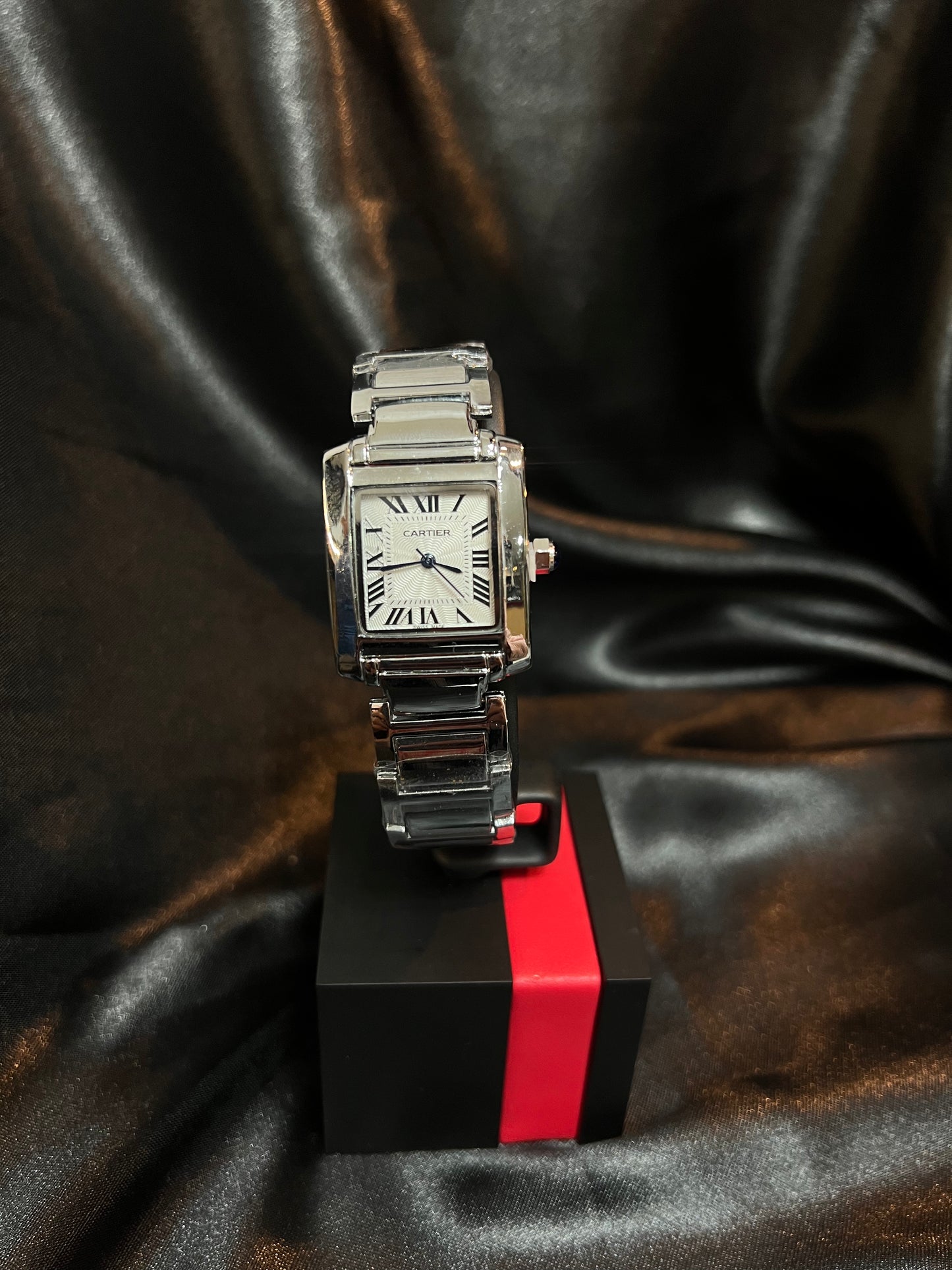 Cartier Francaise Plata Cara Blanca