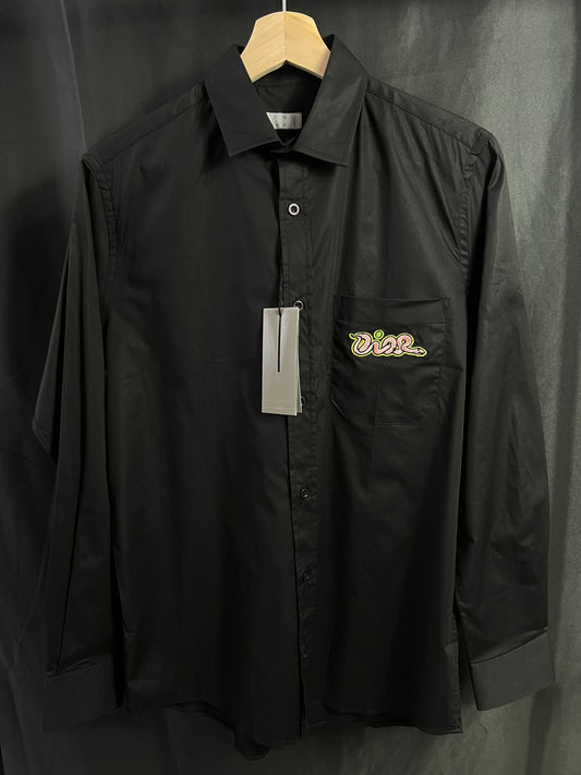 Camisa Dior Kaws Logo Negra UA