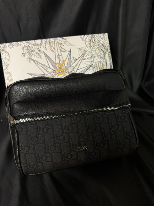 Dior Shoulder Bag Jacquard Black