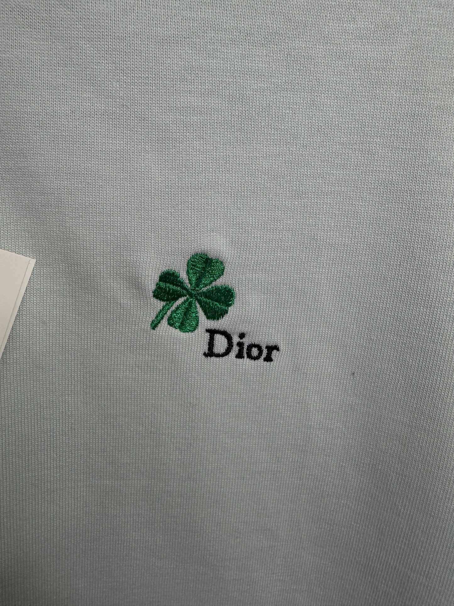 Playera Dior Trebol Bordado Menta UA