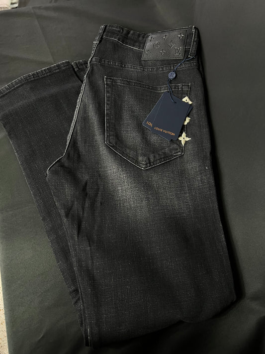 Jeans Louis Vuitton Negros Monogram Bordados