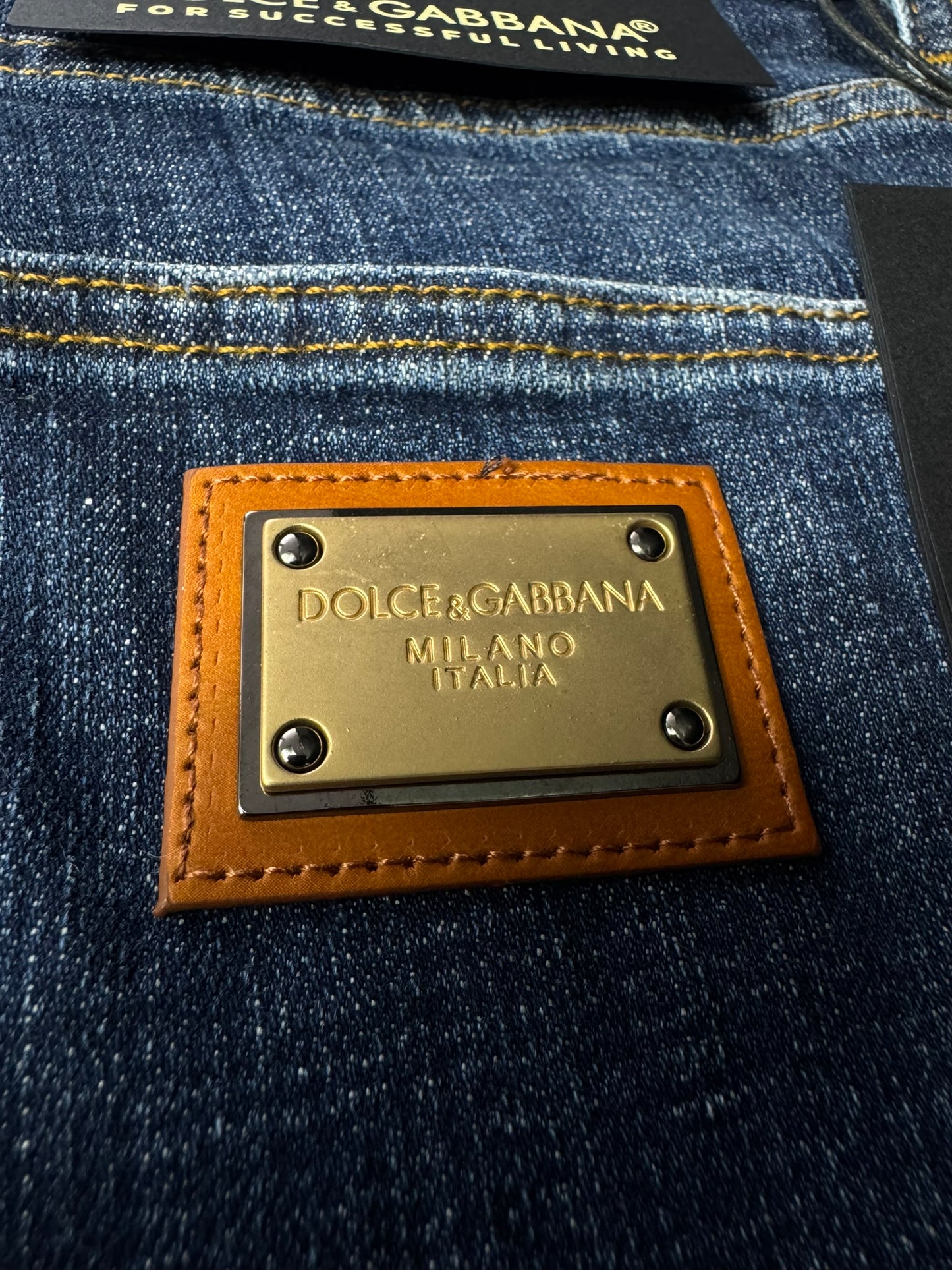 Jeans Dolce & Gabbana Azul con Placa