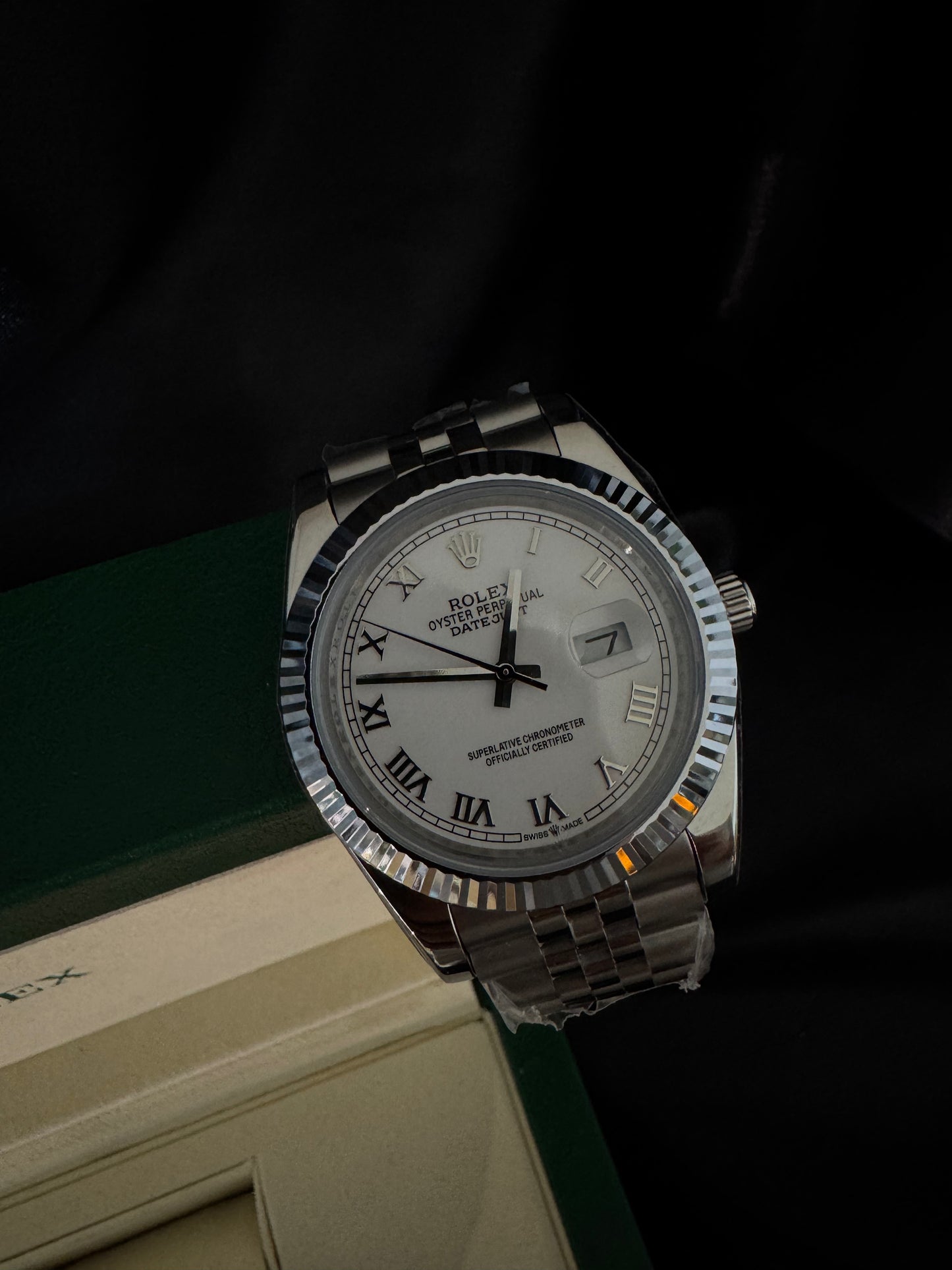 Rolex Datejust Plata y Blanco