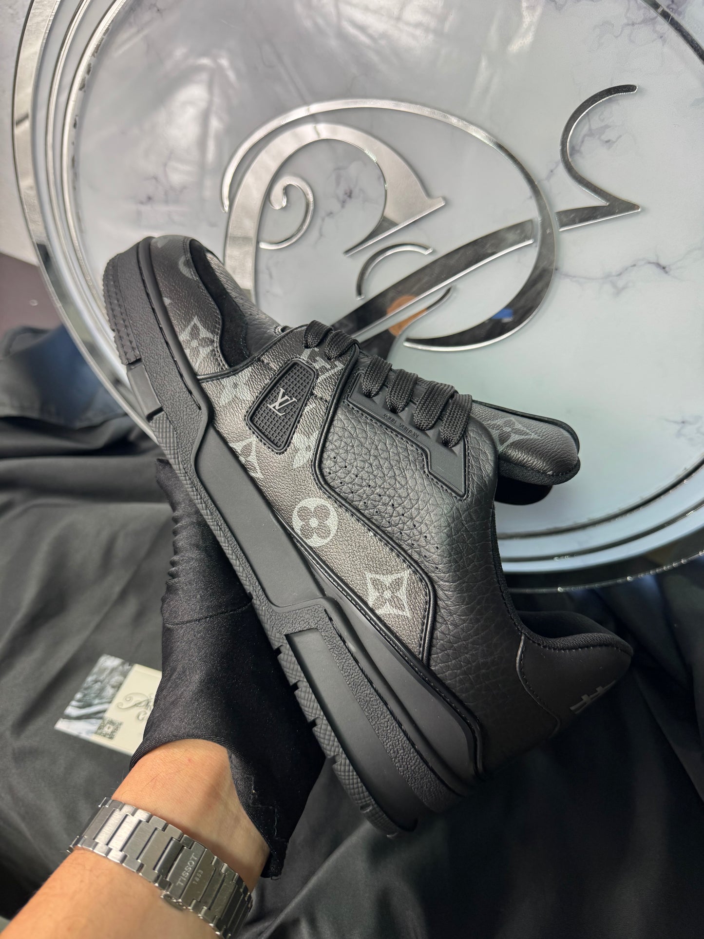 LV Trainer Black Monogram