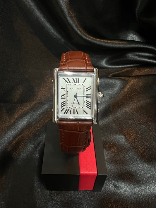 Cartier Tank Piel Cafe